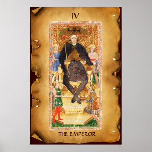 ANTIQUE RENAISSANCE TAROTS 4 / DER EMPERAT POSTER
