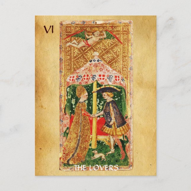 ANTIQUE RENAISSANCE TAROTS 6 / DIE LIEBER POSTKARTE (Vorderseite)