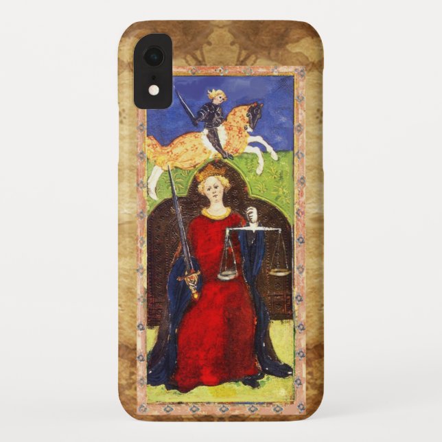 ANTIQUE RENAISSANCE TAROTS 8 / JUSTIZ Case-Mate iPhone HÜLLE (Rückseite)