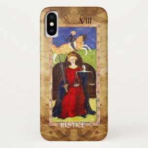 ANTIQUE RENAISSANCE TAROTS 8 / JUSTIZ iPhone X HÜLLE