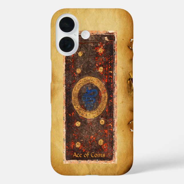 ANTIQUE RENAISSANCE TAROTS / COINACE iPhone 16 HÜLLE (Rückseite)