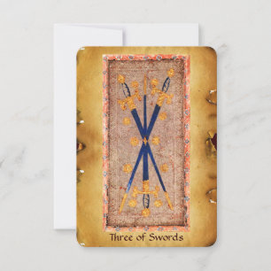 ANTIQUE RENAISSANCE TAROTS / Drei Schwerter