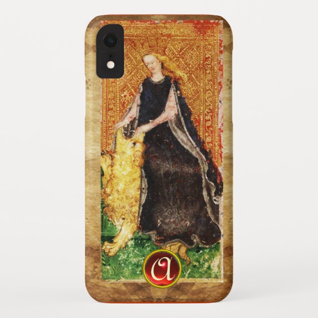 ANTIQUE RENAISSANCE TAROTS, FORTITUDE- STÄRKE Case-Mate iPhone HÜLLE (Rückseite)