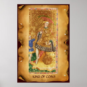 ANTIQUE RENAISSANCE TAROTS /KÖNIEN VON MÜNZEN POSTER