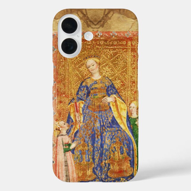 ANTIQUE RENAISSANCE TAROTS / KÖNIGIN VON WÄNDEN iPhone 16 HÜLLE (Rückseite)