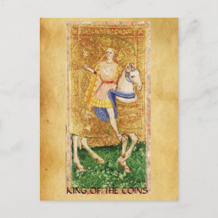 ANTIQUE RENAISSANCE TAROTS / NACHT VON MÜNZEN POSTKARTE