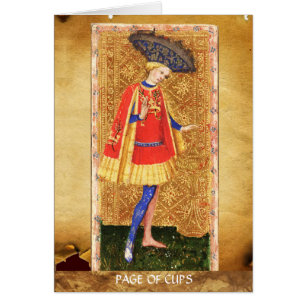 ANTIQUE RENAISSANCE TAROTS / PAGE OF CUPS