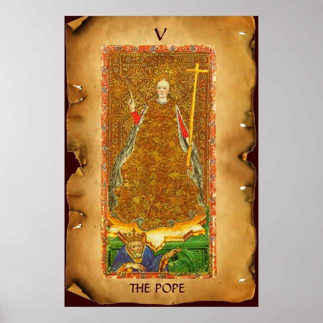 ANTIQUE RENAISSANCE TAROTS V / POPE POSTER (Vorne)