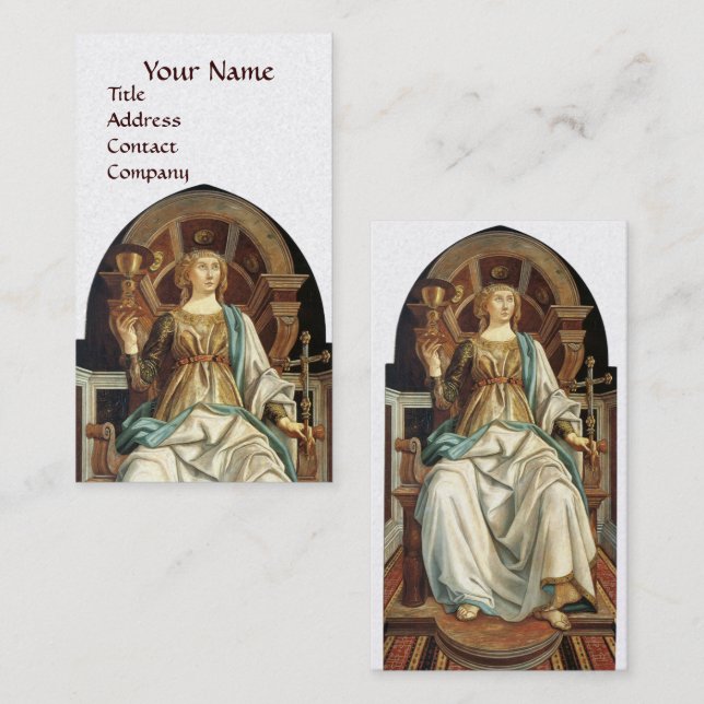 ANTIQUE RENAISSANCE ZIELT DIE POPE-Pearl Visitenkarte (Vorne/Hinten)