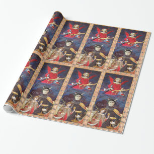 ANTIQUE RENAISSANCE ZOLLT 15 DIE DEVIL GESCHENKPAPIER