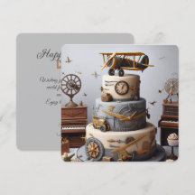 ANTIQUE RETRO FLUGZEUG CAKE BIRTHDAY