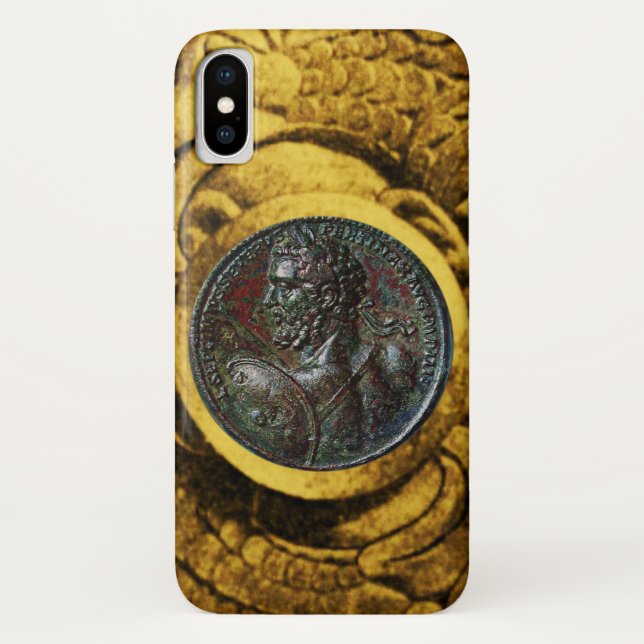ANTIQUE ROMAN BRONZE MEDALLION MIT GOLD GRIFFINS Case-Mate iPhone HÜLLE (Rückseite)