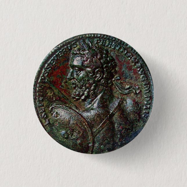 ANTIQUE ROMAN BRONZE MEDALLION SEPTIMUS SEVERUS BUTTON (Vorderseite)