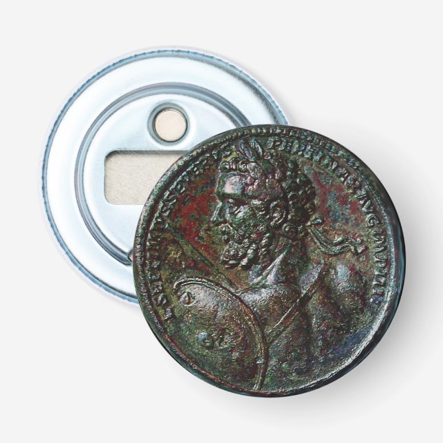 ANTIQUE ROMAN BRONZE MEDALLION SEPTIMUS SEVERUS FLASCHENÖFFNER (Vorderseite)