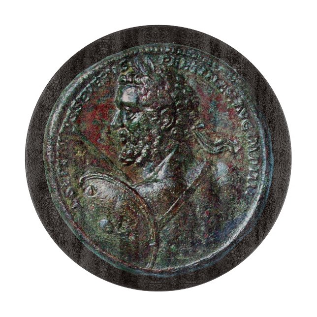 ANTIQUE ROMAN BRONZE MEDALLION SEPTIMUS SEVERUS SCHNEIDEBRETT (Vorderseite)