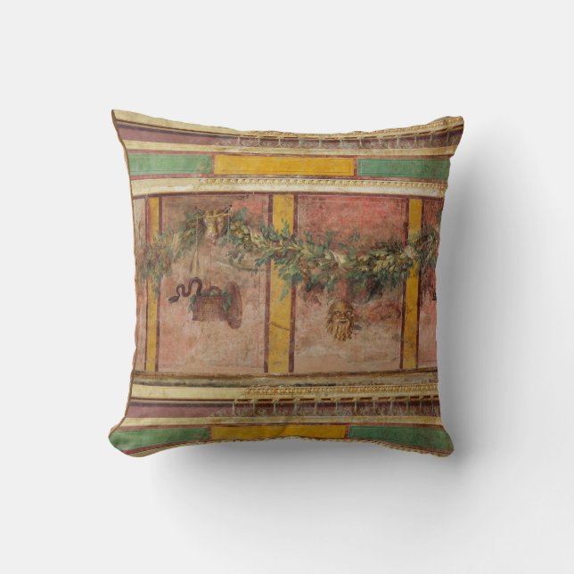 ANTIQUE ROMAN FRESCO,SATYR MASK,GARLAND,FRUITS  KISSEN (Vorderseite)