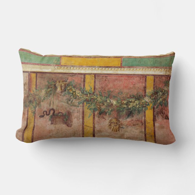 ANTIQUE ROMAN FRESCO,SATYR MASK,GARLAND,FRUITS  LENDENKISSEN (Vorderseite)