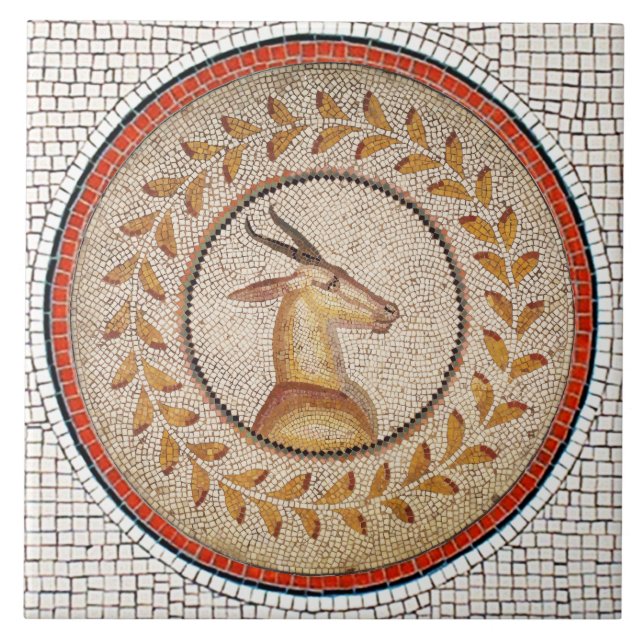ANTIQUE ROMAN MOSAICA / GAZZELLE FLIESE (Vorderseite)