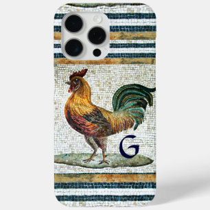 ANTIQUE ROMAN MOSAICA / ROOSTER MONOGRAM iPhone 15 PRO MAX HÜLLE