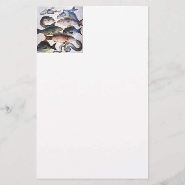 ANTIQUE ROMAN MOSAICS, FISCHE, MEERESLEBENSZENE BRIEFPAPIER (Vorderseite)