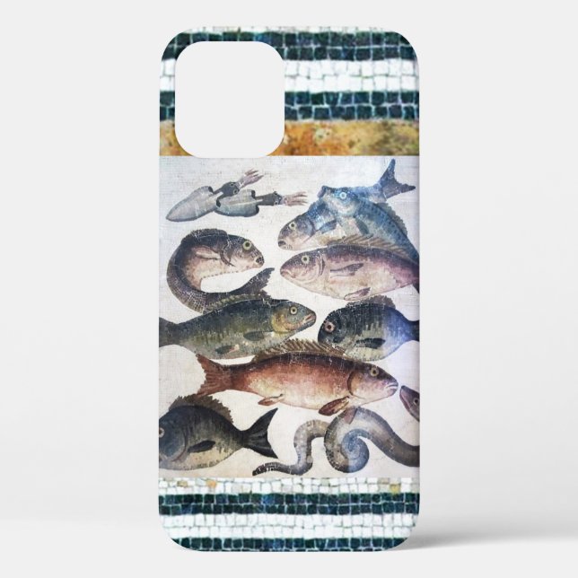 ANTIQUE ROMAN MOSAICS, FISCHE, MEERESLEBENSZENE Case-Mate iPhone HÜLLE (Rückseite)