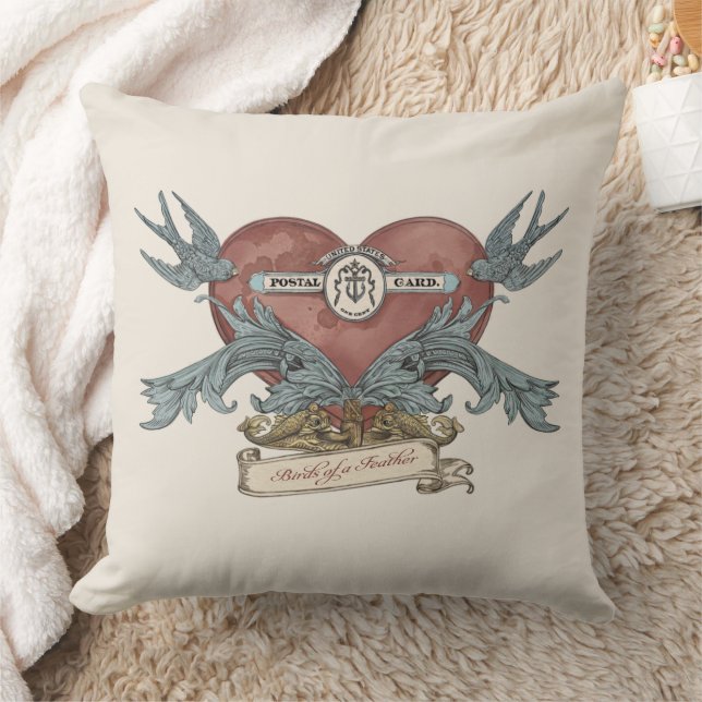 Antique Rose Submarine Gold Dolphin Throw Pillow Kissen (Decke)