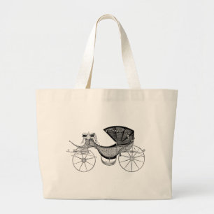 Antique Sac fourre - tout de transport Fancy