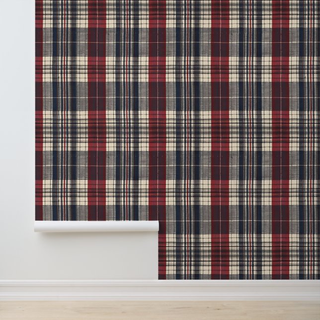 Antique Scottish Tartan Tapete (Anwendung)
