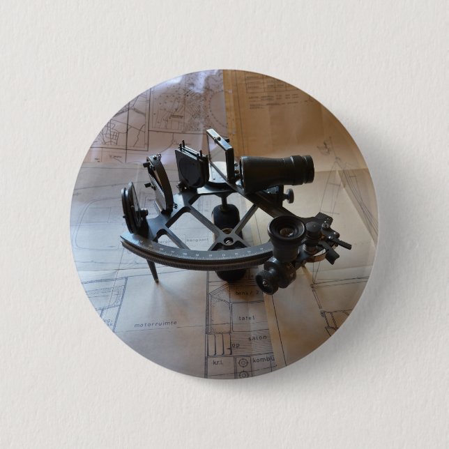 Antique Sextant Button (Vorderseite)