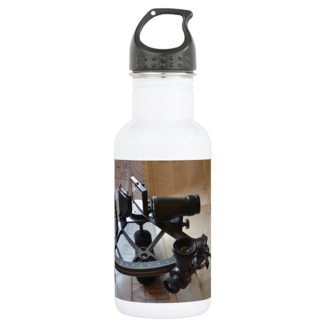 Antique Sextant Edelstahlflasche (Vorderseite)