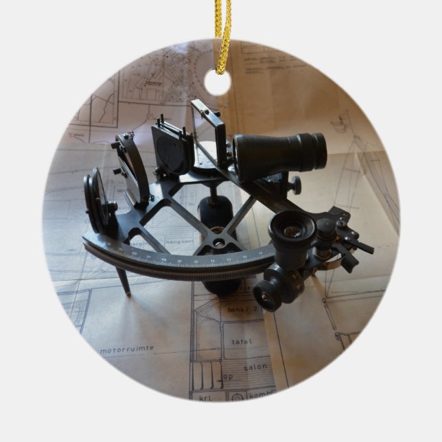 Antique Sextant Keramik Ornament (Vorne)