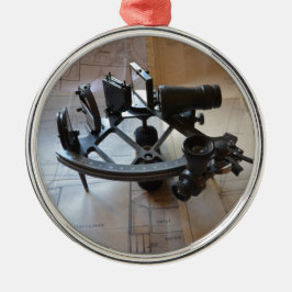 Antique Sextant Silbernes Ornament