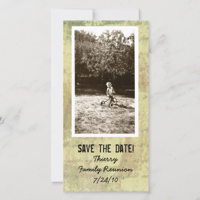 Antique Shabby Photo Save the Date Carte photo (Devant)
