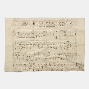 Antique Sheet Music Chopin Manuscript Geschirrtuch