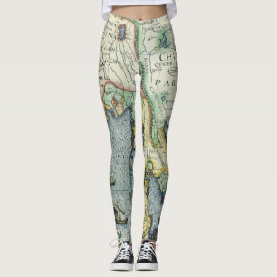 Antique Southeast Asian Map von Mercator / Hondius Leggings