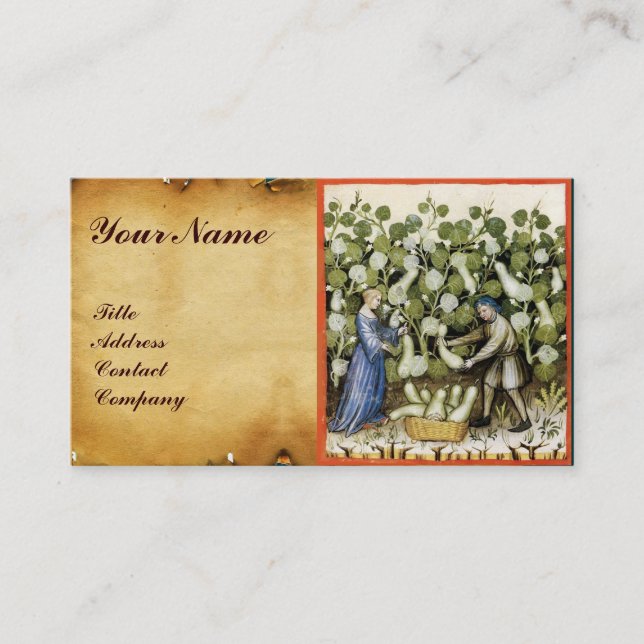 ANTIQUE SQUASH HARVEST ROTEN WAX SIEGEL MONOGRAM VISITENKARTE (Vorderseite)