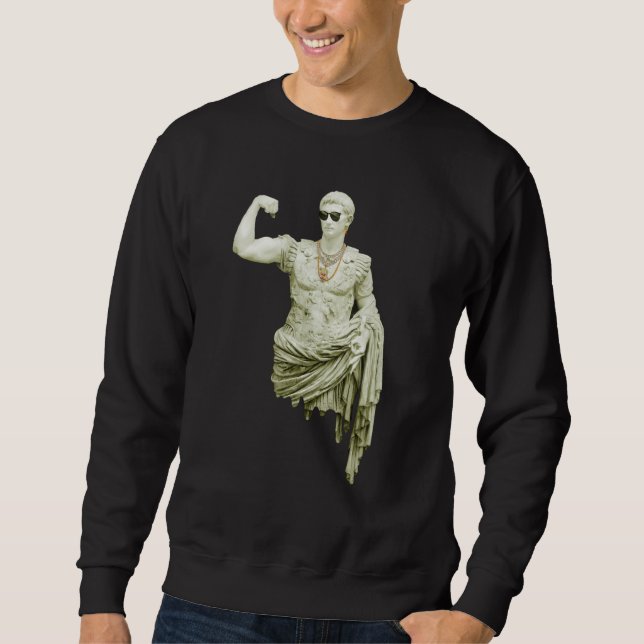 Antique Statue Drip Iced Out Flex Drippy Gold Chai Sweatshirt (Vorderseite)
