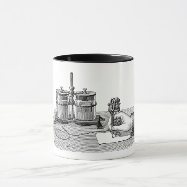Antique Steampunk Writer Edison Tasse (Zentrum)
