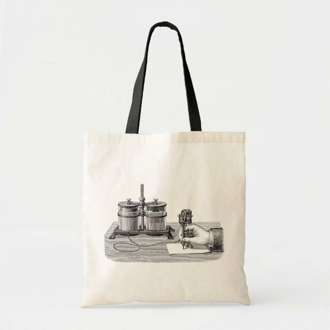 Antique Steampunk Writer Edison Tragetasche (Vorne)