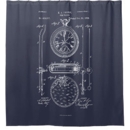 Antique Stopwatch, 1889 Zeichnend Patent Duschvorhang