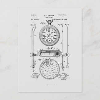 Antique Stopwatch, 1889 Zeichnend Patent Postkarte