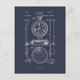 Antique Stopwatch, 1889 Zeichnend Patent Postkarte