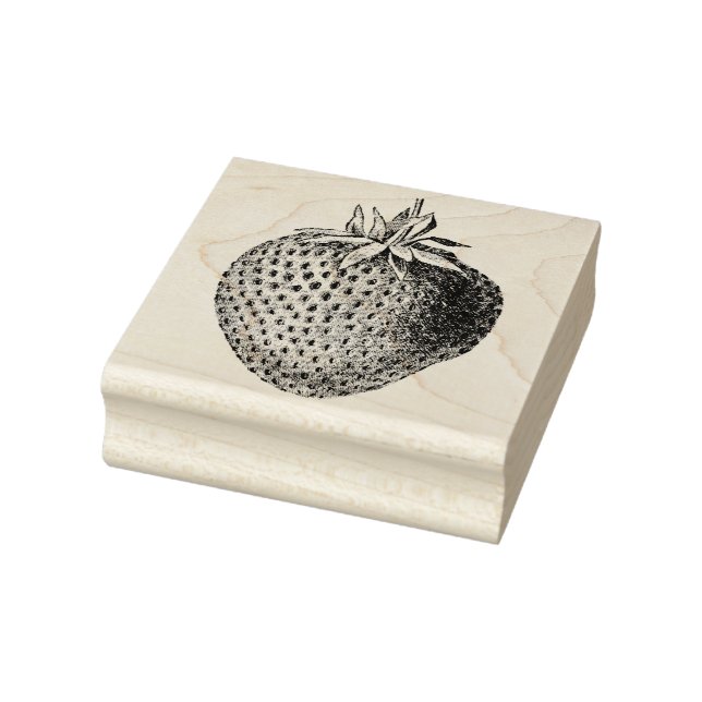 Antique Strawberry Botanical Gummistempel (Stempel)