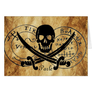 ANTIQUE TALISMAN / PIRATES CARTE DU TRÉSOR SCEAU D
