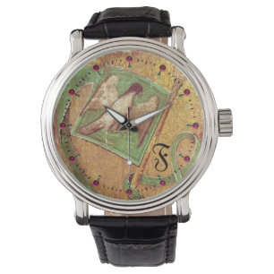 ANTIQUE TAROTEN,GERICHTKARTEN,FALKON-FLAGMONOGRAMM ARMBANDUHR