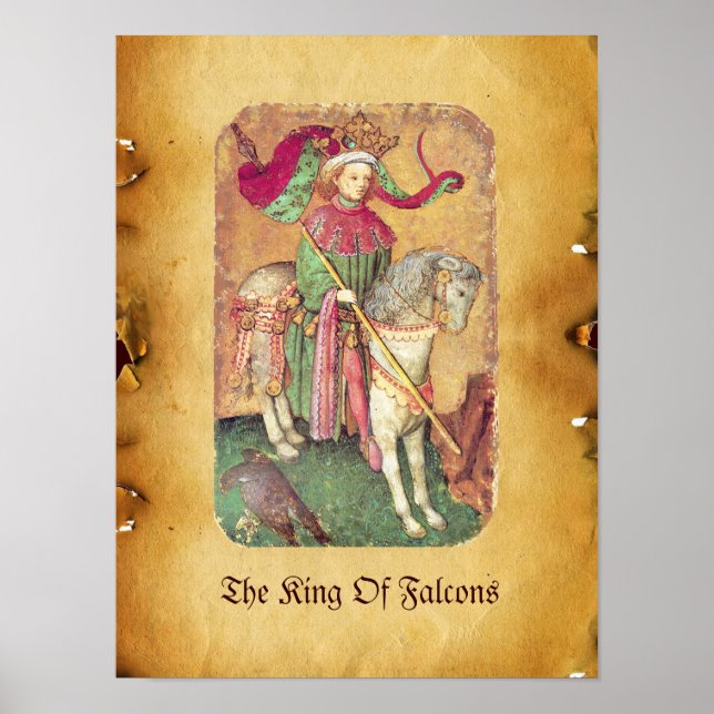 Antique Tarots / Deutsche Hofkarten / König der Fa Poster (Vorne)