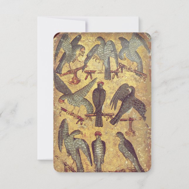 Antique Tarots / Deutsche Hofkarten, Neun Falcons (Vorderseite)