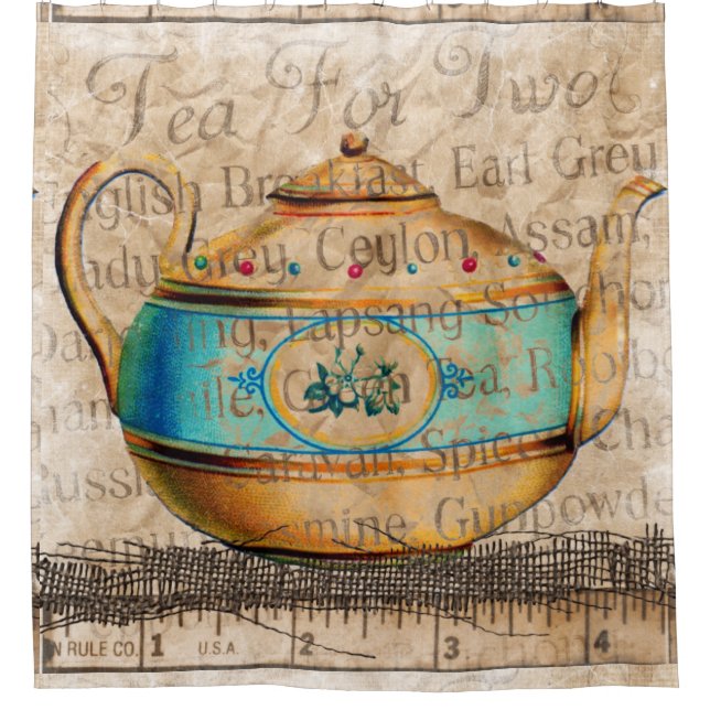 Antique Tea Pot Duschvorhang (Vorderseite)