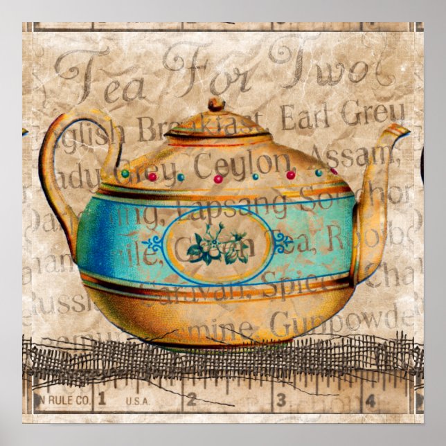 Antique Tea Pot Poster (Vorne)