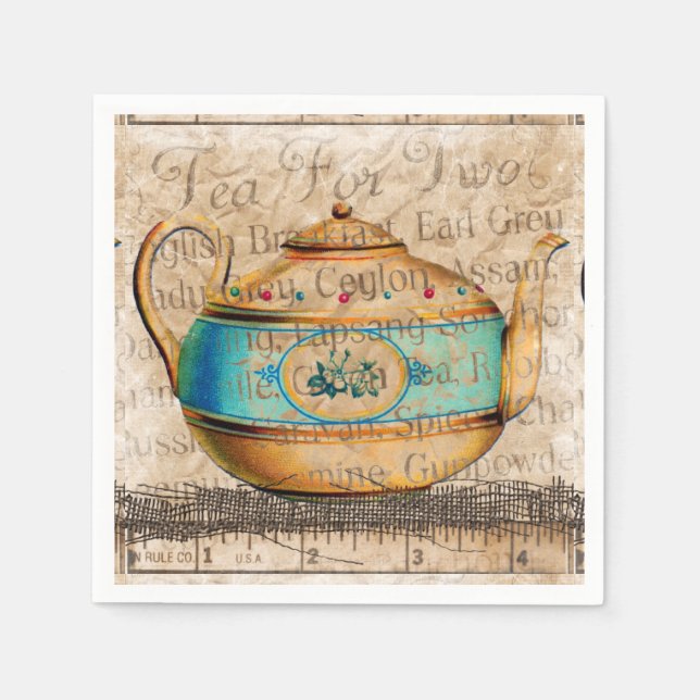 Antique Tea Pot Serviette (Vorderseite)